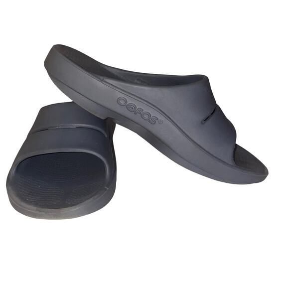 OOFOS OOahh Recovery Slide Sandals Gray M8 W10 EU41 Comfort Orthopedic - Picture 3 of 8